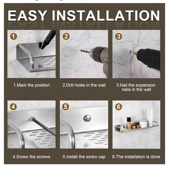🆕 Shower Caddy Organizer Shelves Set of 2 - Picture 4 of 10